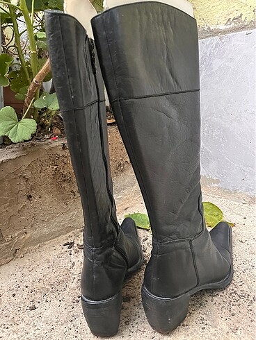 39 Beden siyah Renk #vintage #inci #deri çizme