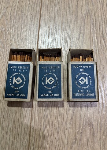 1987 Vintage Emniyet Kibritleri Seti - Görsel 3
