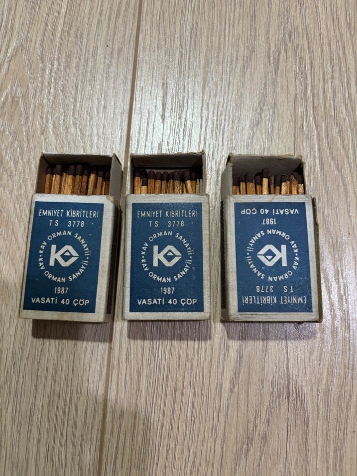 1987 Vintage Emniyet Kibritleri Seti - Görsel 3