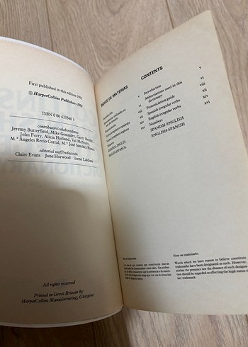 1991 COLLINS İSPANYOLCA-İNGİLİZCE SÖZLÜK - Görsel 4