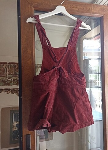 H&M H&M Bordo Kısa Bol Paçalı Tulum