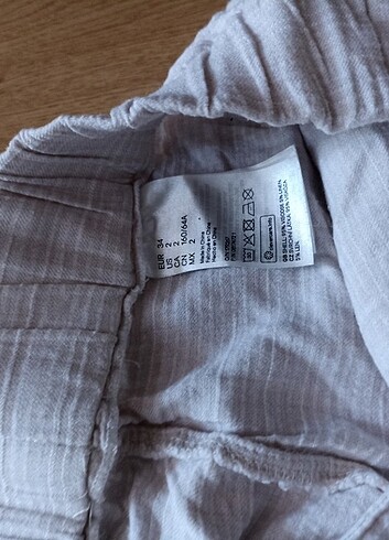 H&M H&M Yazlık Beyaz Keten Şort