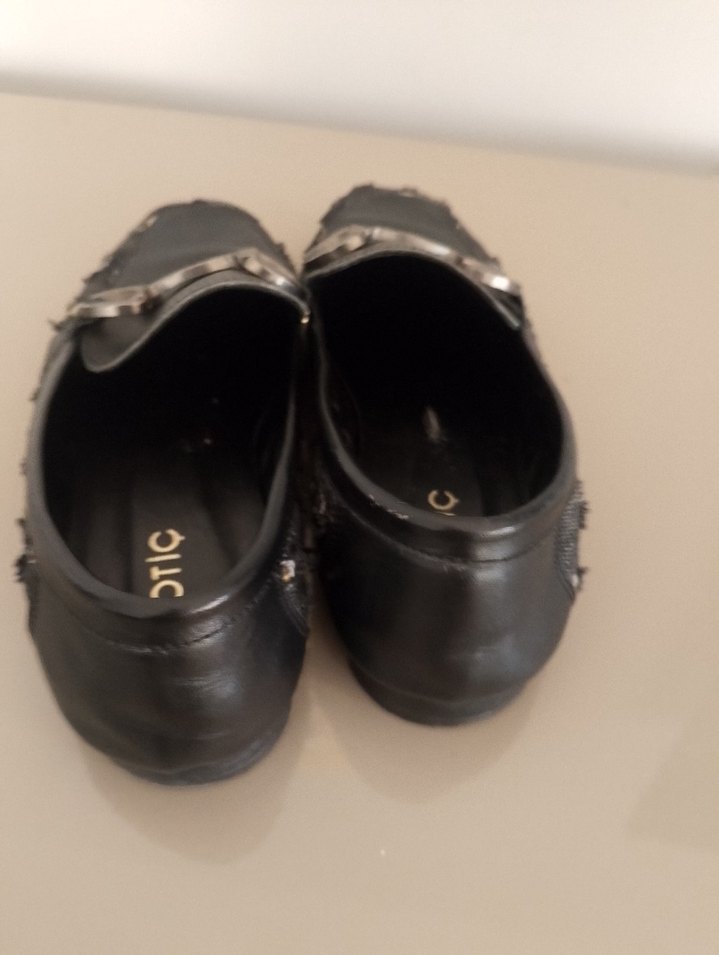 Gri Yılan Desenli Kot loafer - Görsel 3