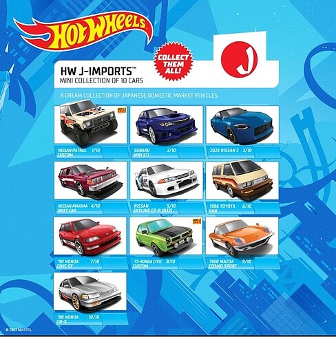 Beden Renk Hot Wheels Set halinde satılık araçlar