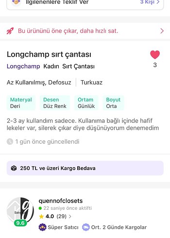 Longchamp çanta - Görsel 2