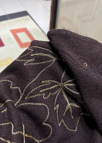 Bol Kesim, Uzun Kahverengi panço - Görsel 11