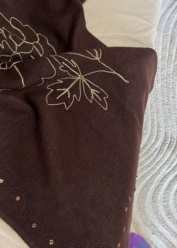 Bol Kesim, Uzun Kahverengi panço - Görsel 13