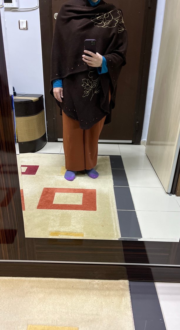 Bol Kesim, Uzun Kahverengi panço - Görsel 4