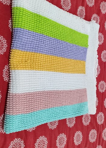 Renkli Örgü Çocuk Battaniyesi - Görsel 2