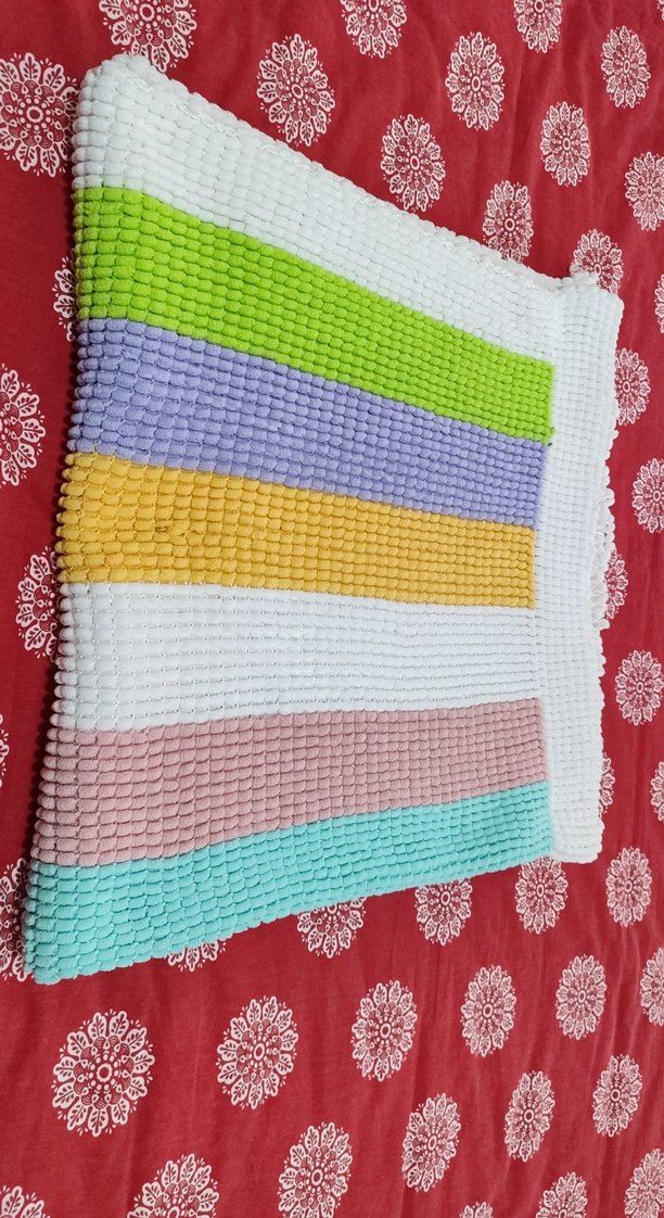 Renkli Örgü Çocuk Battaniyesi - Görsel 2