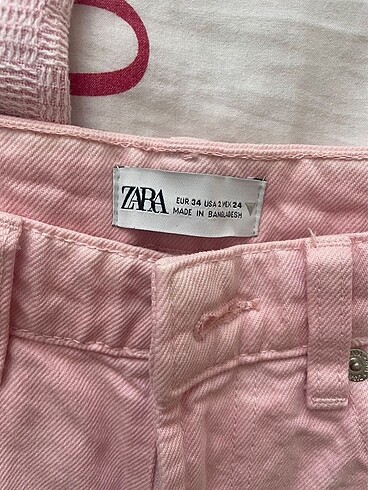 xs Beden beyaz Renk Zara bermuda renk geçişli kot şort