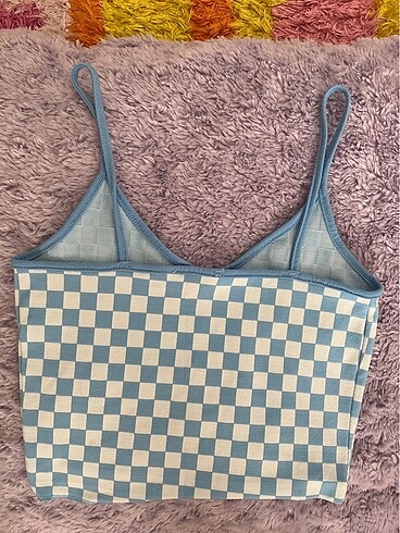 m Beden mavi Renk Stradivarius askılı crop