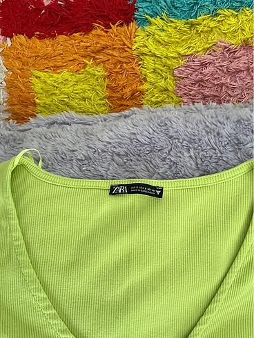s Beden Zara büzgülü crop bluz