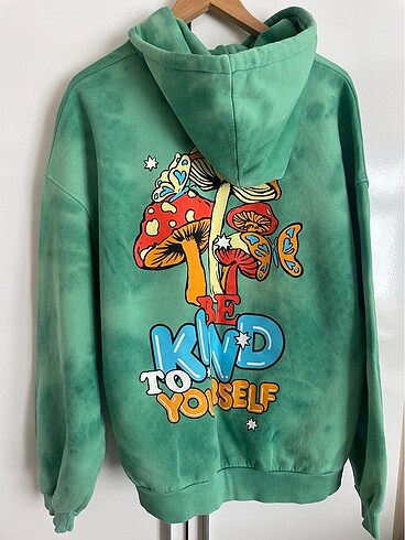Bershka Bershka baskılı batik oversize hoodie