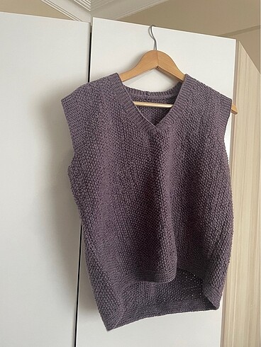 m Beden El örgüsü mor sweatshirt