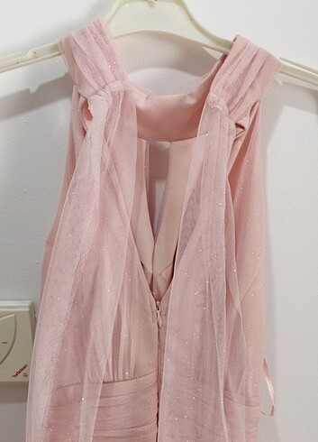 xs Beden Simli toz pembe elbise