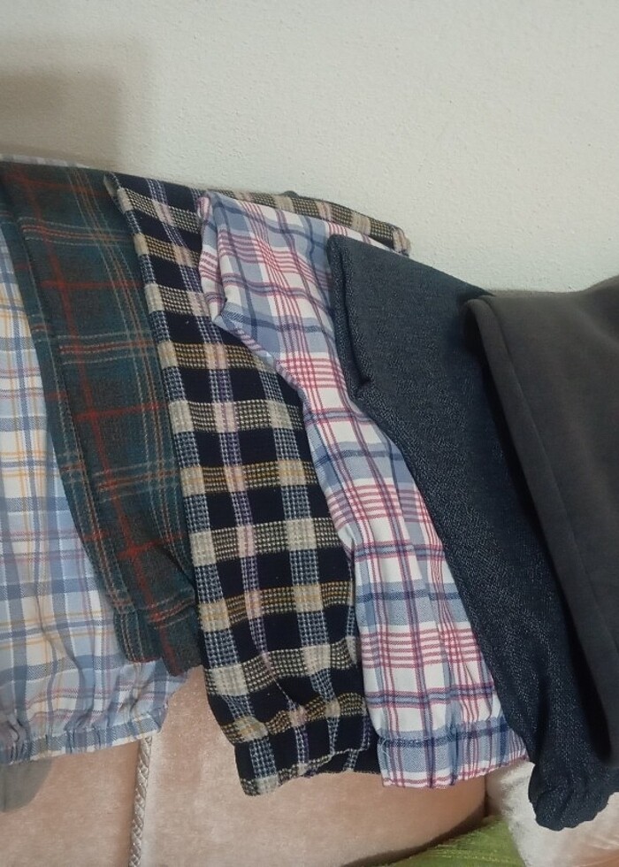 10,11 yaş ekose şardonlu iki iplik eşortman ve alt - Görsel 2