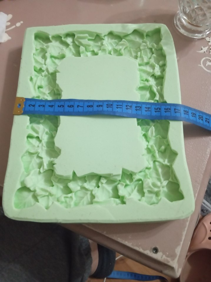 Pastel Yeşil Çiçek Desenli cerceve - Görsel 4