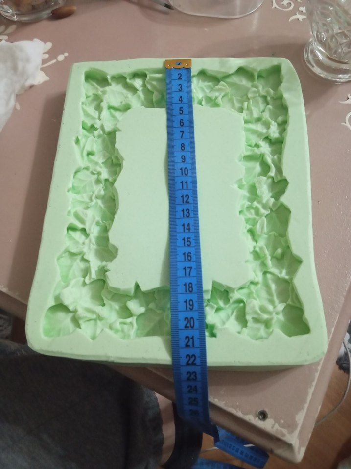 Pastel Yeşil Çiçek Desenli cerceve - Görsel 3