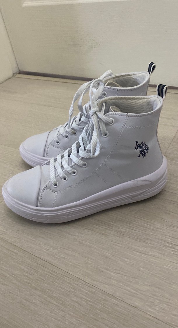 Beyaz Kadın Sneakers Stiletto Topuklu - Görsel 2