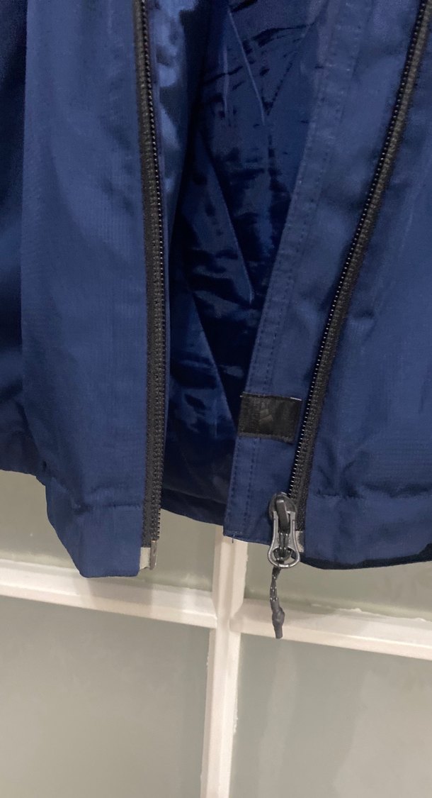 Erkek Midi Mavi Fermuarlı Yağmurluk - Görsel 2