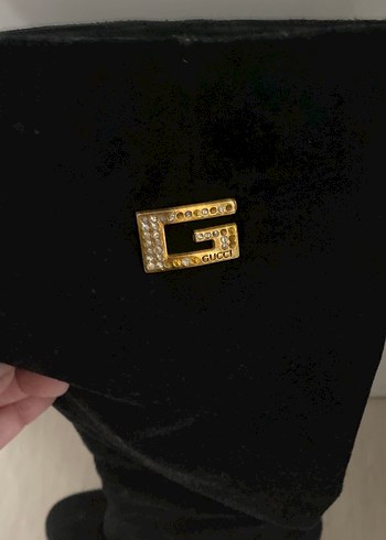 Siyah Süet İnce Topuklu Dizüstü Kadın Çizme - Görsel 3