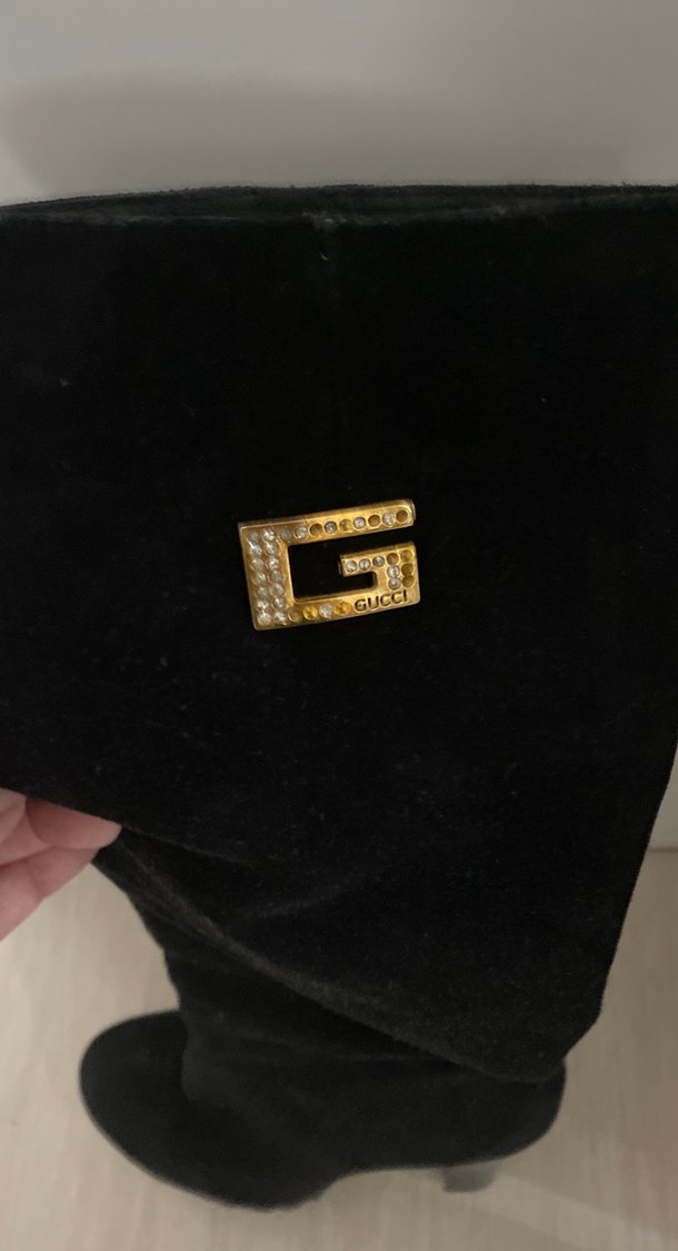 Siyah Süet İnce Topuklu Dizüstü Kadın Çizme - Görsel 3