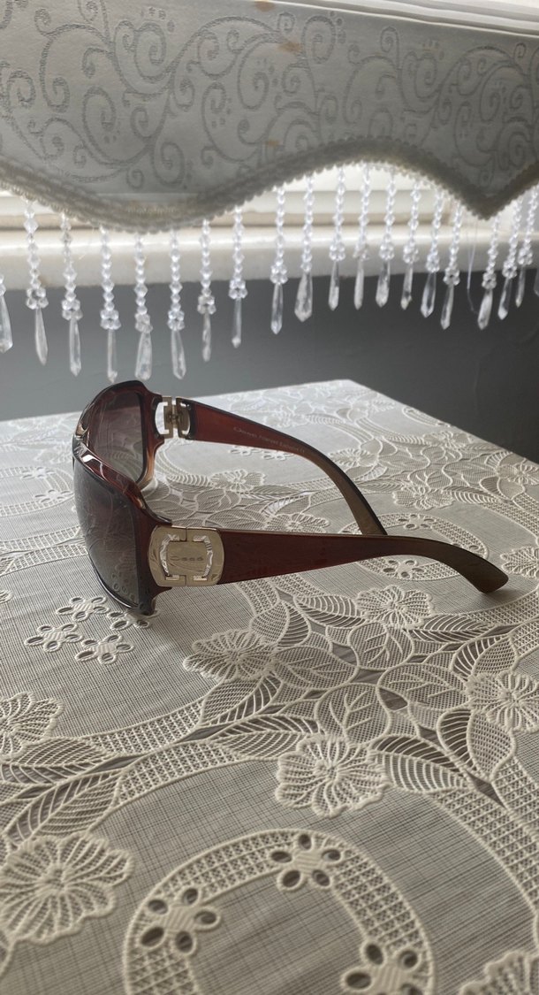 Kahverengi Vintage Kadın Güneş Gözlüğü - Görsel 2