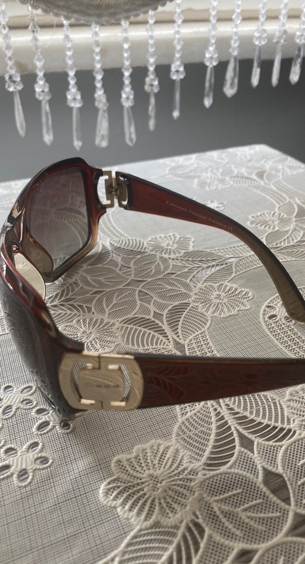 Kahverengi Vintage Kadın Güneş Gözlüğü - Görsel 3