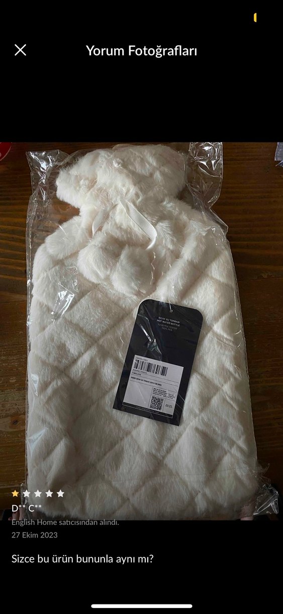 Danny Ekru Sıcak Su Torbası 33x19 cm - Görsel 2