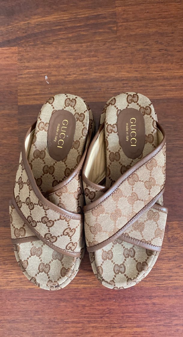 Kahverengi Tokalı Platform Topuklu Kadın Terlik - Görsel 2