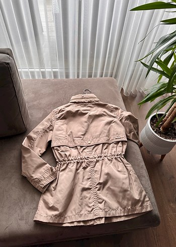 Bej Midi Düğmeli Rahat Kesim Kadın Ceket - Görsel 2