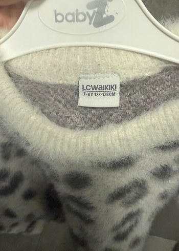 Gri Leopar Desenli Uzun Kollu Kazak - Görsel 3