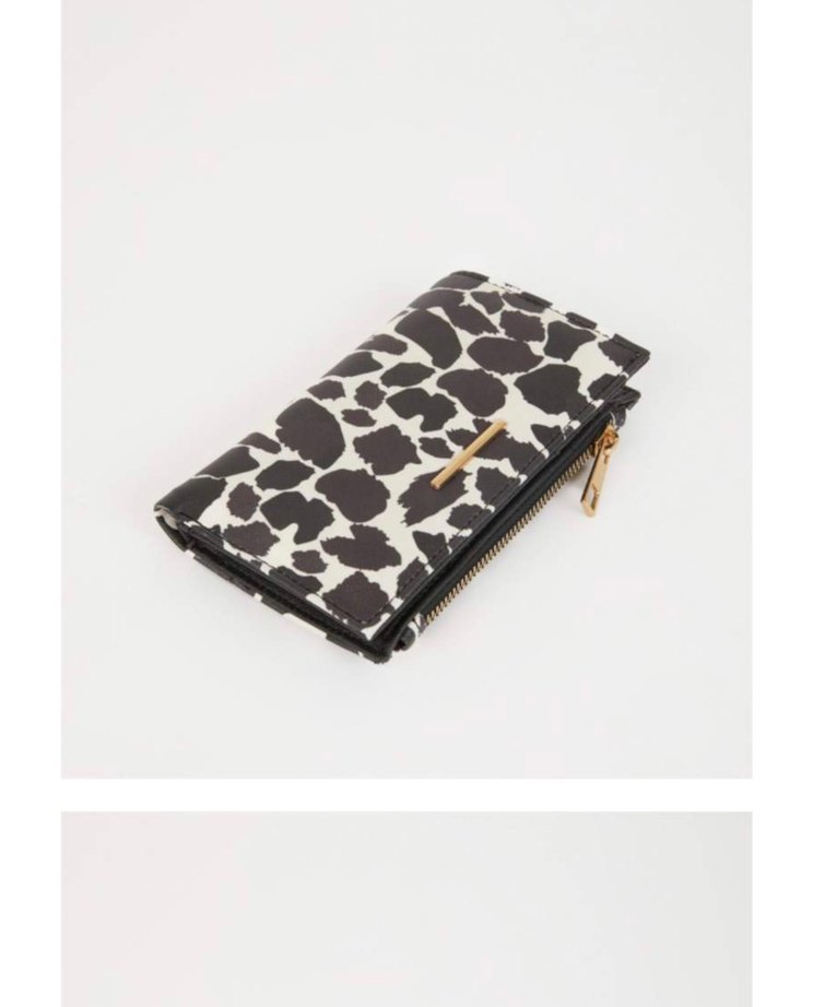 Leopar Desenli Kadın Deri Cüzdan - Görsel 5
