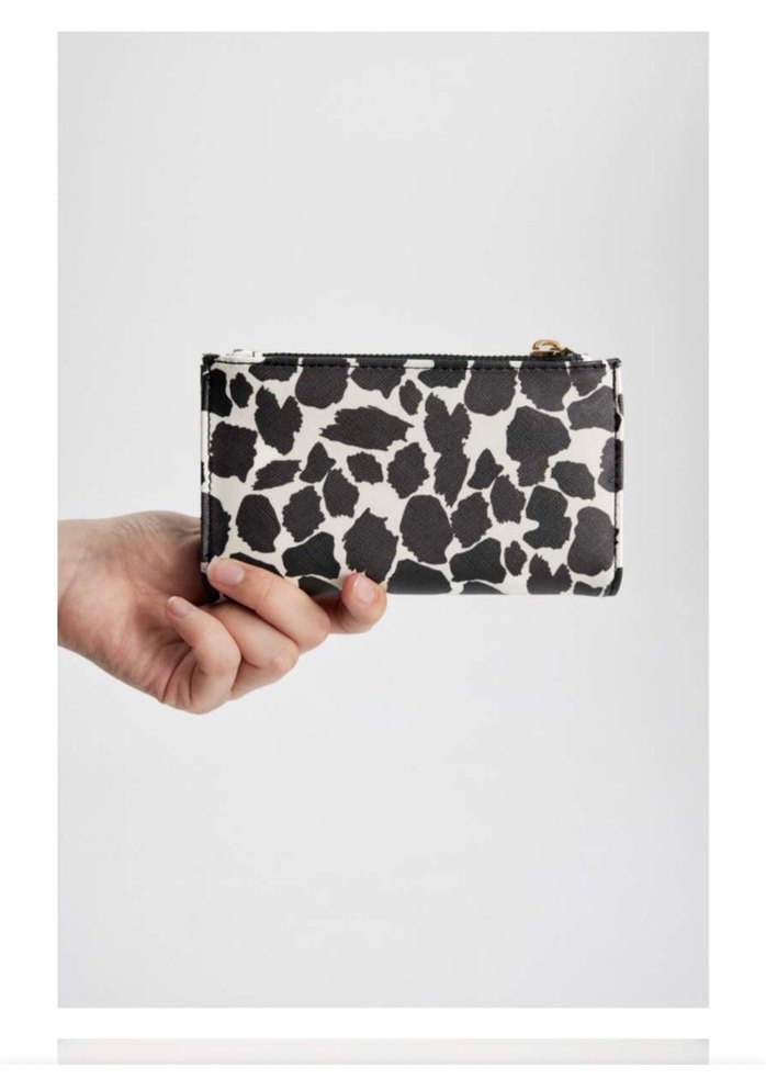 Leopar Desenli Kadın Deri Cüzdan - Görsel 2