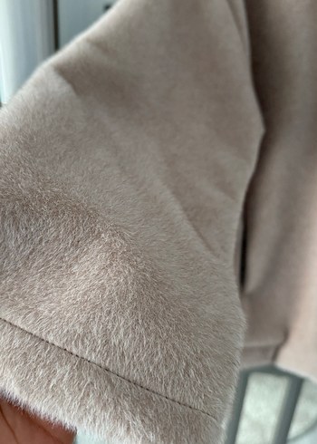 Bej Kadın Peluş Kısa Ceket - Görsel 6