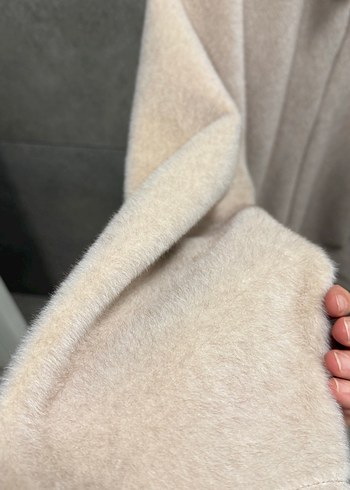 Bej Kadın Peluş Kısa Ceket - Görsel 3