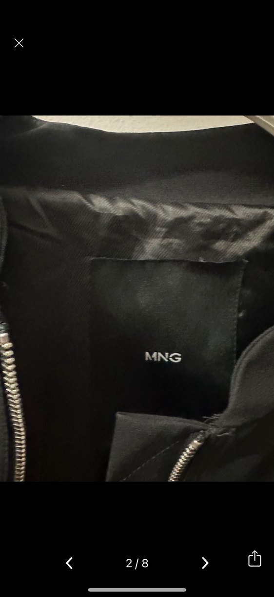 Siyah Fermuarlı Kadın Midi Ceket - Görsel 2