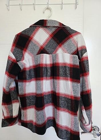 s Beden kırmızı Renk defacto flanel oversize gömlek