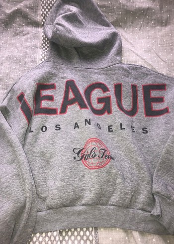 Kadın Gri Kapüşonlu Sweatshirt - Görsel 2