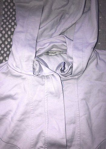 Gri Kapüşonlu Kadın Sweatshirt - Görsel 2