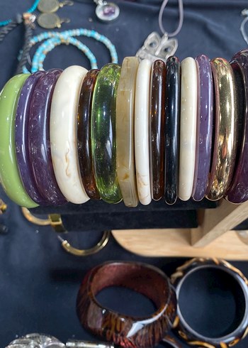 Kadın Çok Renkli akrilik bilezik - Görsel 2