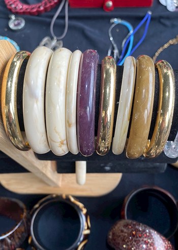 Kadın Çok Renkli akrilik bilezik - Görsel 4