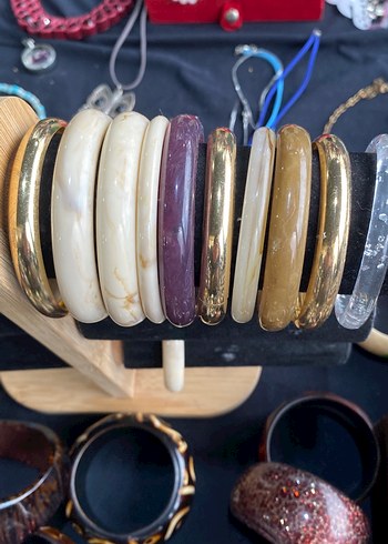 Kadın Çok Renkli akrilik bilezik - Görsel 3