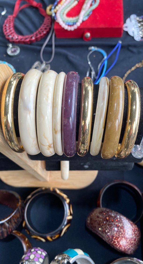 Kadın Çok Renkli akrilik bilezik - Görsel 4