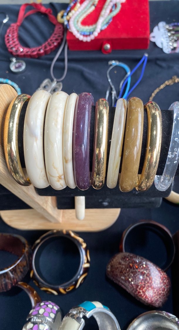 Kadın Çok Renkli akrilik bilezik - Görsel 3