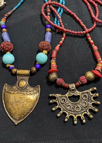 Bohem Çok Renkli Uzun Kolye - Görsel 3