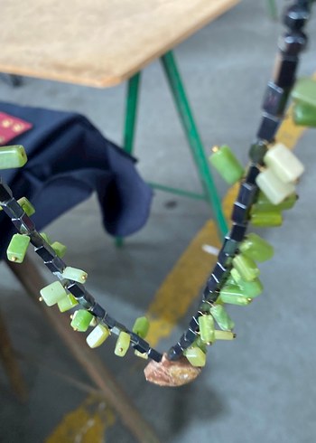 Bohem Tarzı Pastel Renkli doğaltas kolyeler - Görsel 4