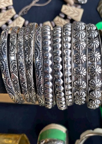 Gri Bohem Desenli Boncuklu Kadın Bileklik - Görsel 2