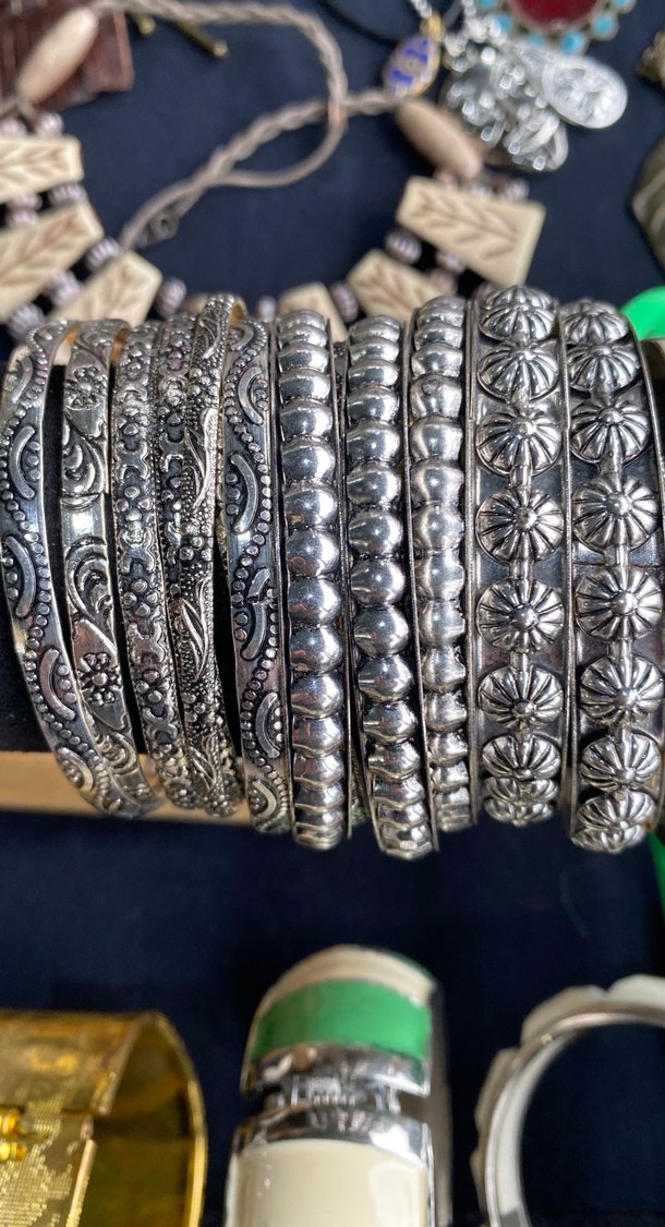 Gri Bohem Desenli Boncuklu Kadın Bileklik - Görsel 2